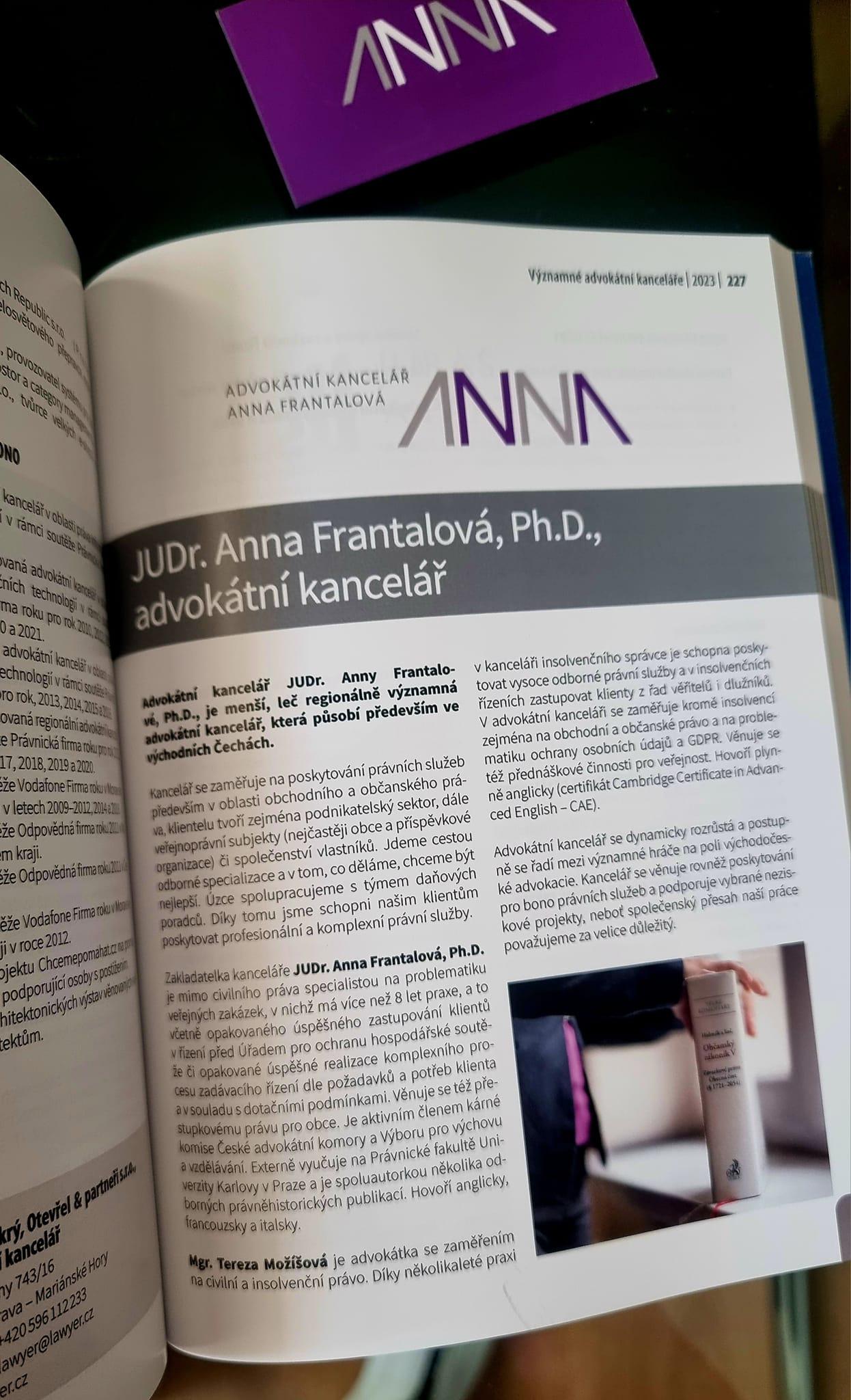Advokátní kancelář Anna Frantalová foto 4