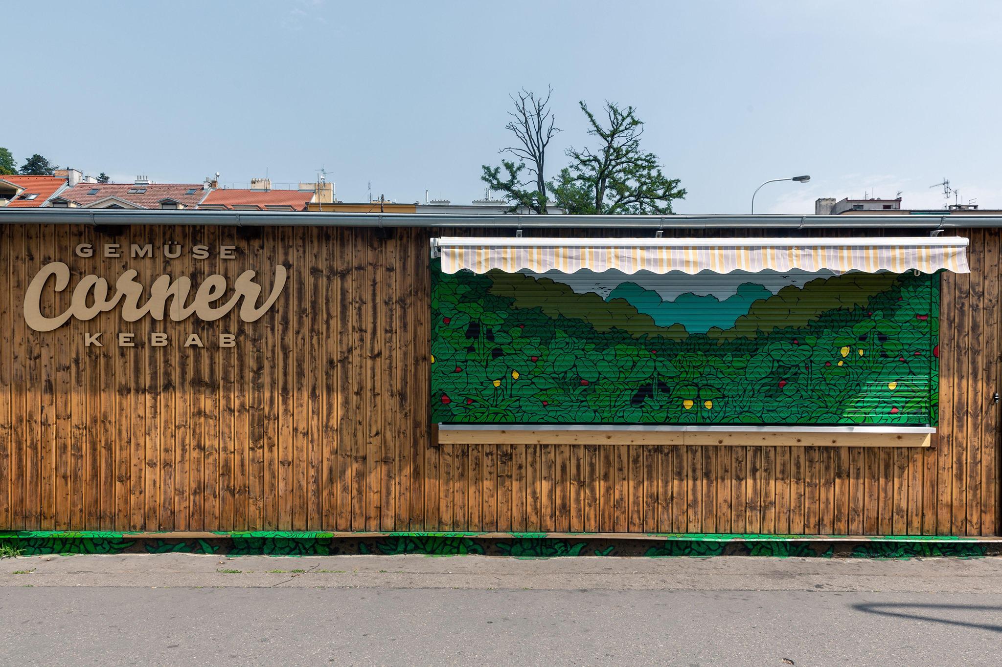 Gemüse Corner Kebab