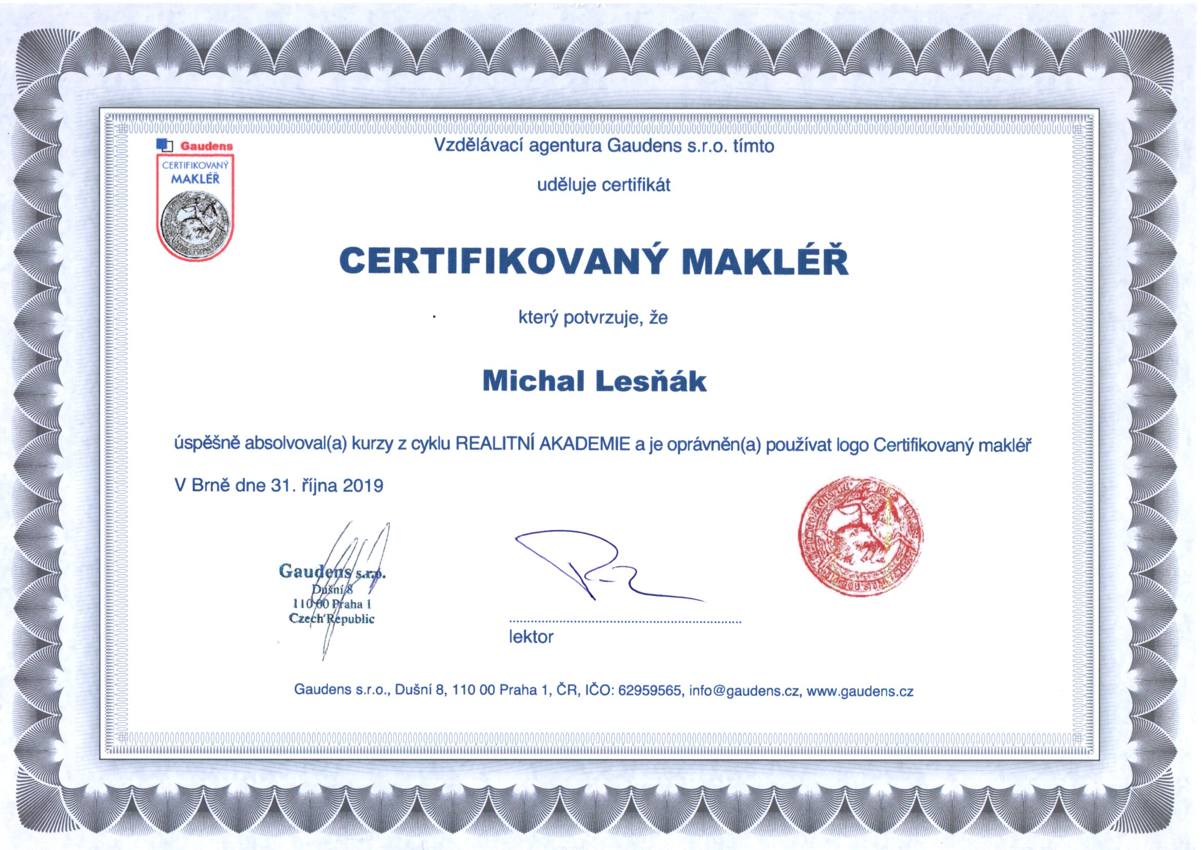 Michal Lesňák realitní makléř foto 3