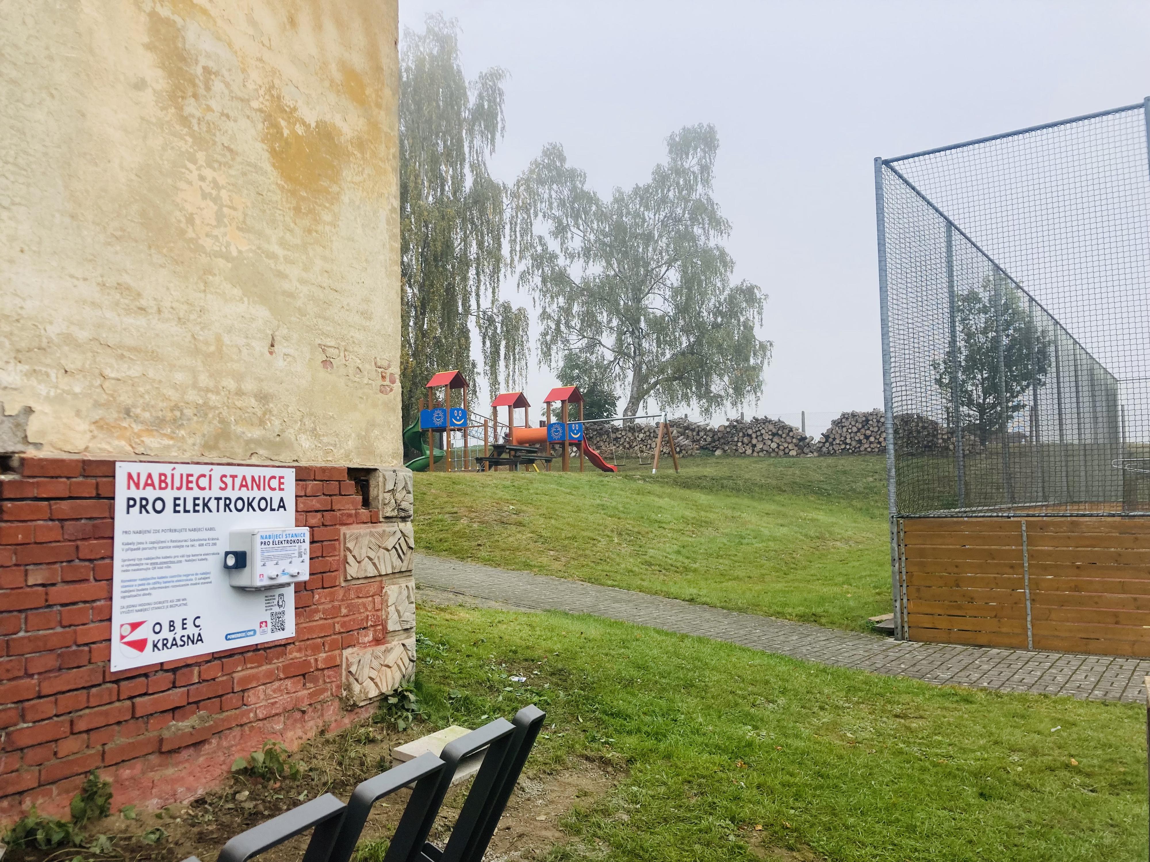 Nabíjecí stanice Obec Krásná - Restaurace & Penzion Sokolovna