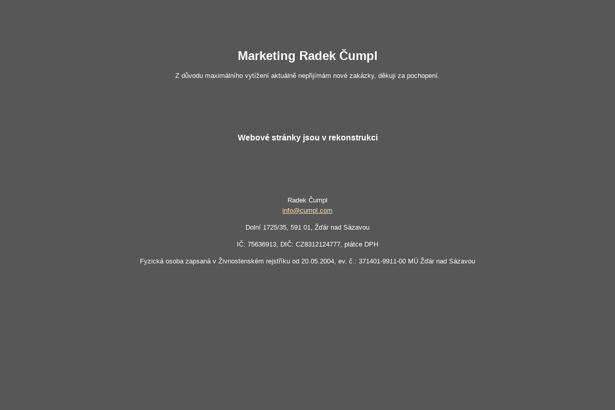 Radek Čumpl - online marketing, tvorba webů a e-shopů foto 1