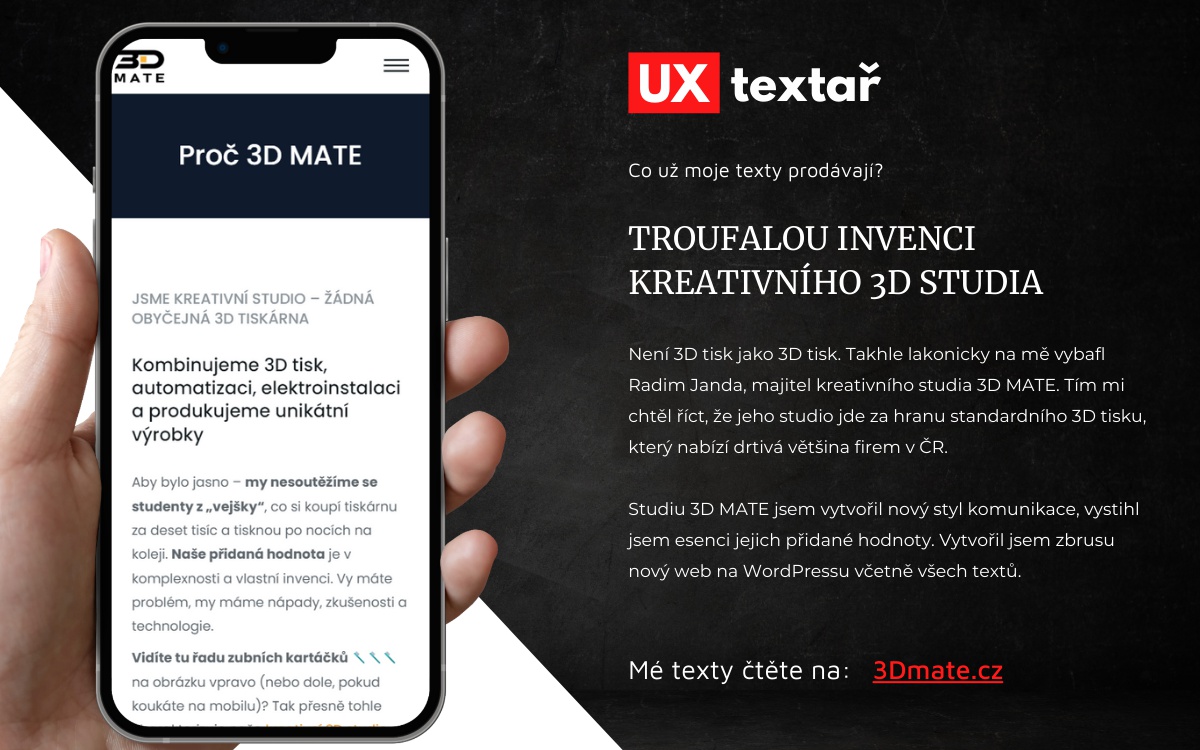 UX textař Adam Vrána – copywriting, tvorba webu, marketing foto 3