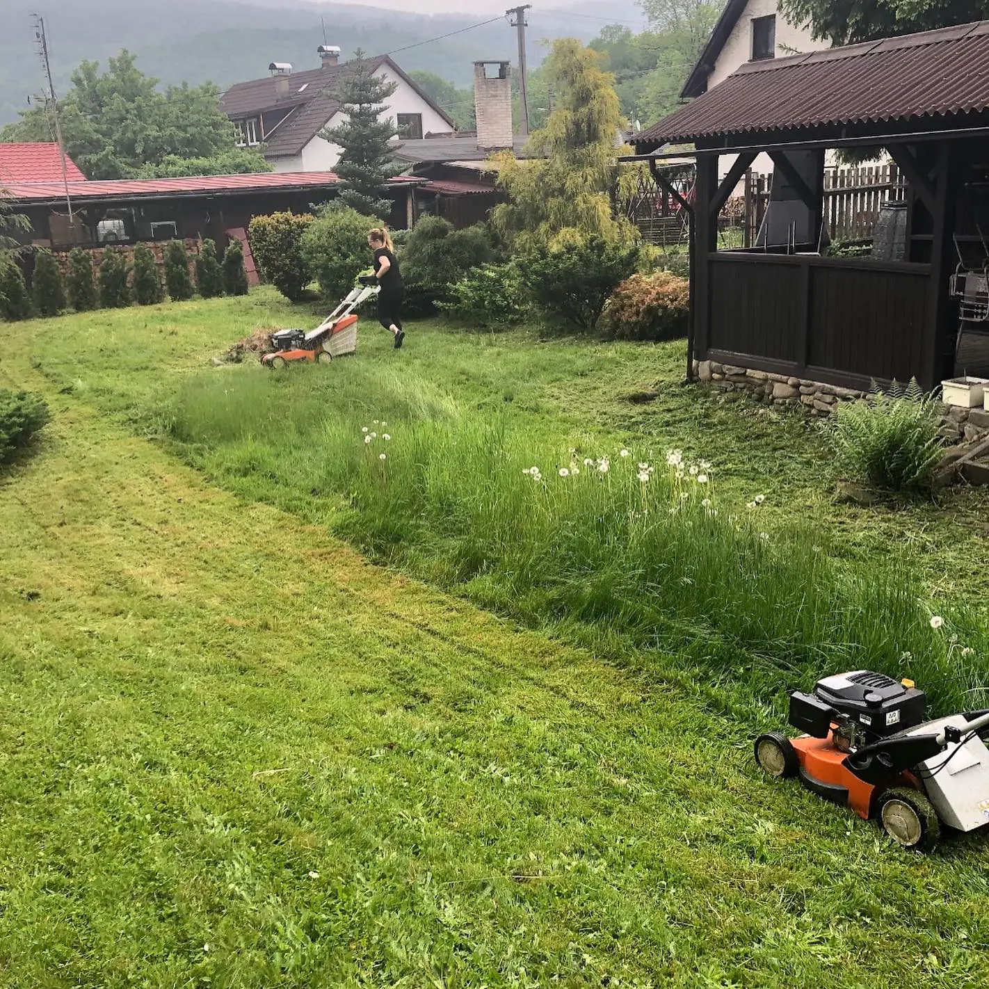 Sečení trávy se sběrem nebo mulčováním- KaposGreen