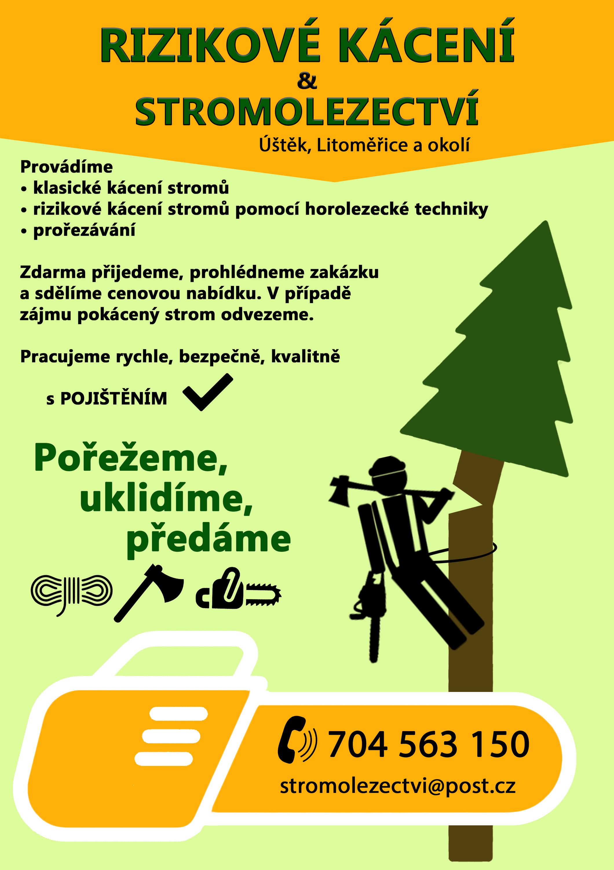 Rizikové kácení - stromolezectví  Radek Piskač foto 2