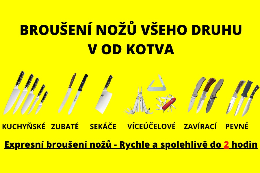 Brousíme tyto druhy nožů