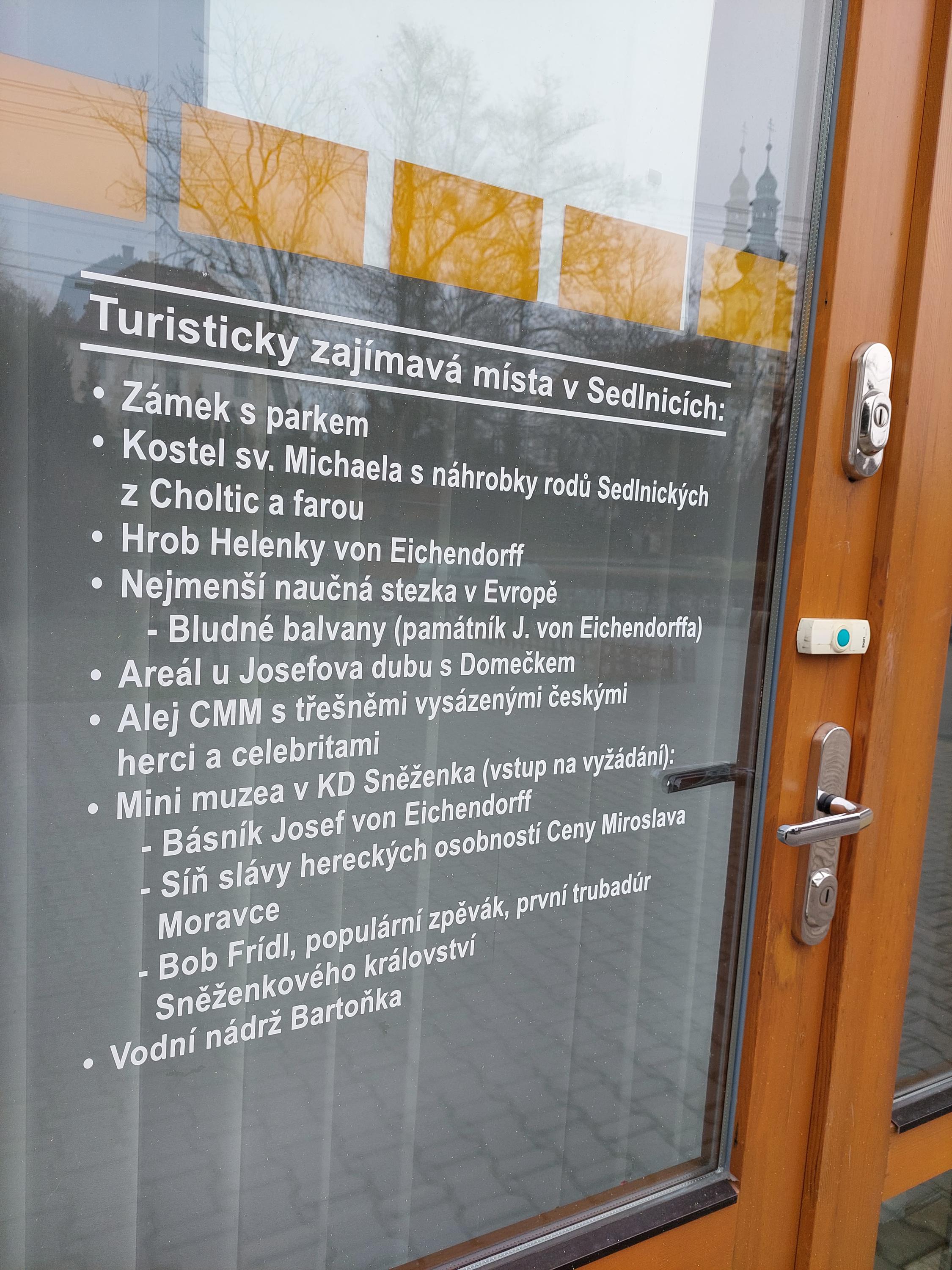 Turistické informační centrum SNĚŽENKA Sedlnice foto 5