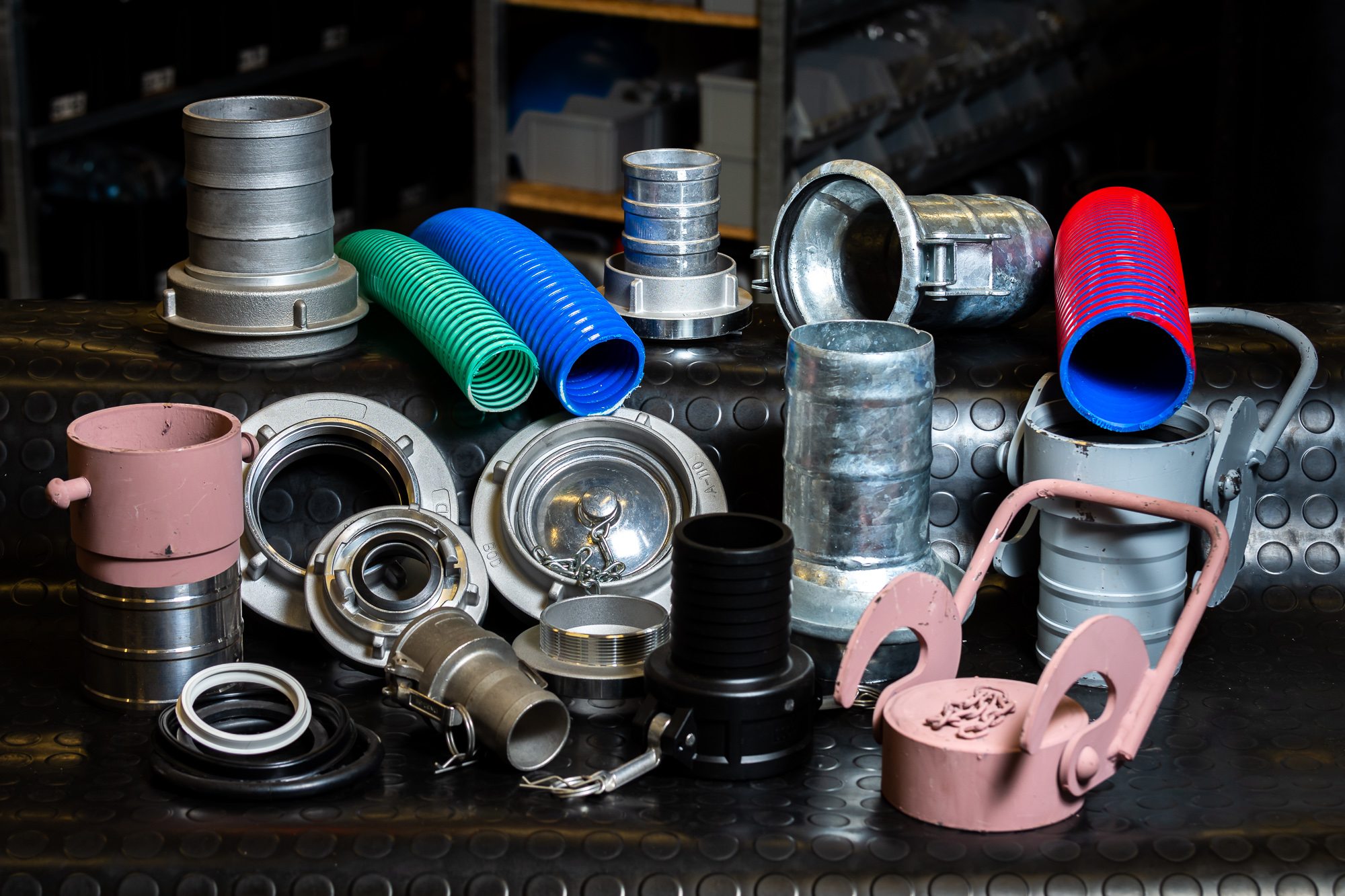 Zemědělské, průmysl. spojky, sací, tlakové hadice