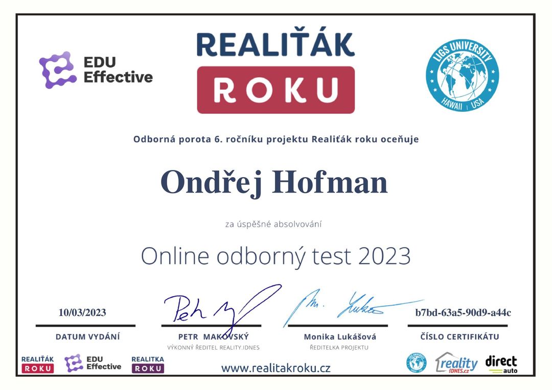 Ondřej Hofman - realitní makléř, Nisa Centrum Reality