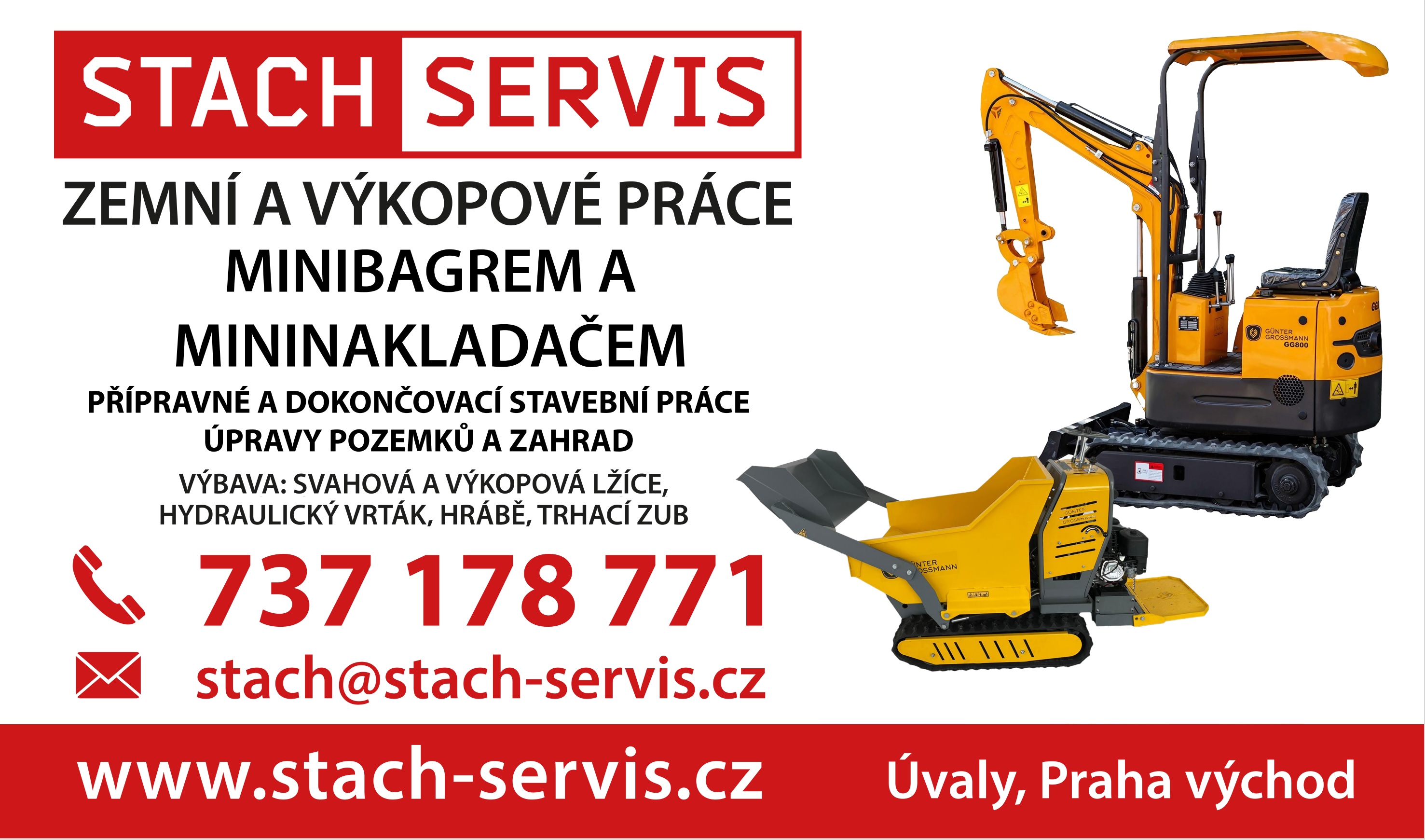 STACH SERVIS - zemní a výkopové práce minibagrem a mininakladačem foto 2