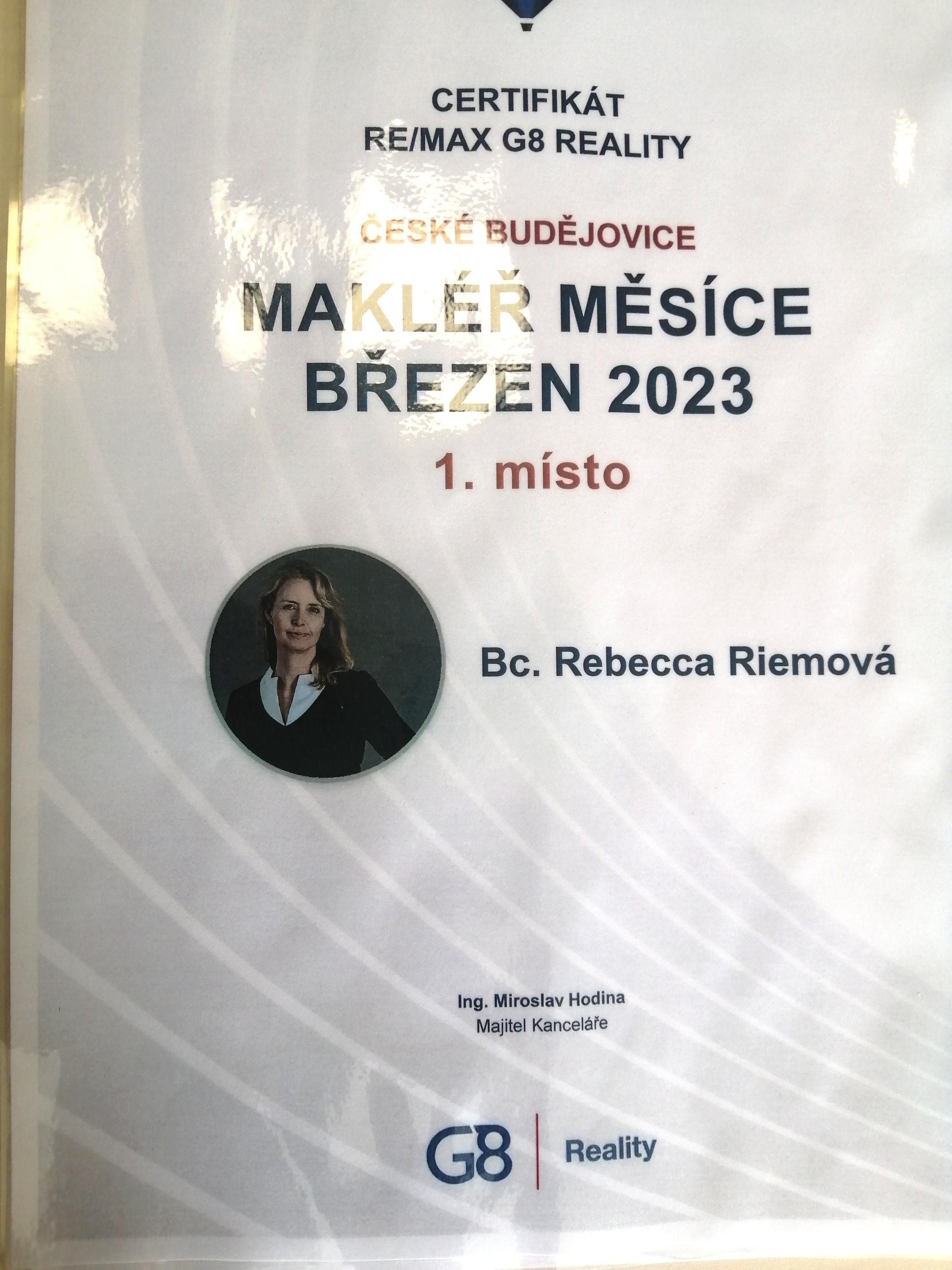 Rebecca Riemová - realitní makléř RE/MAX G8 foto 5