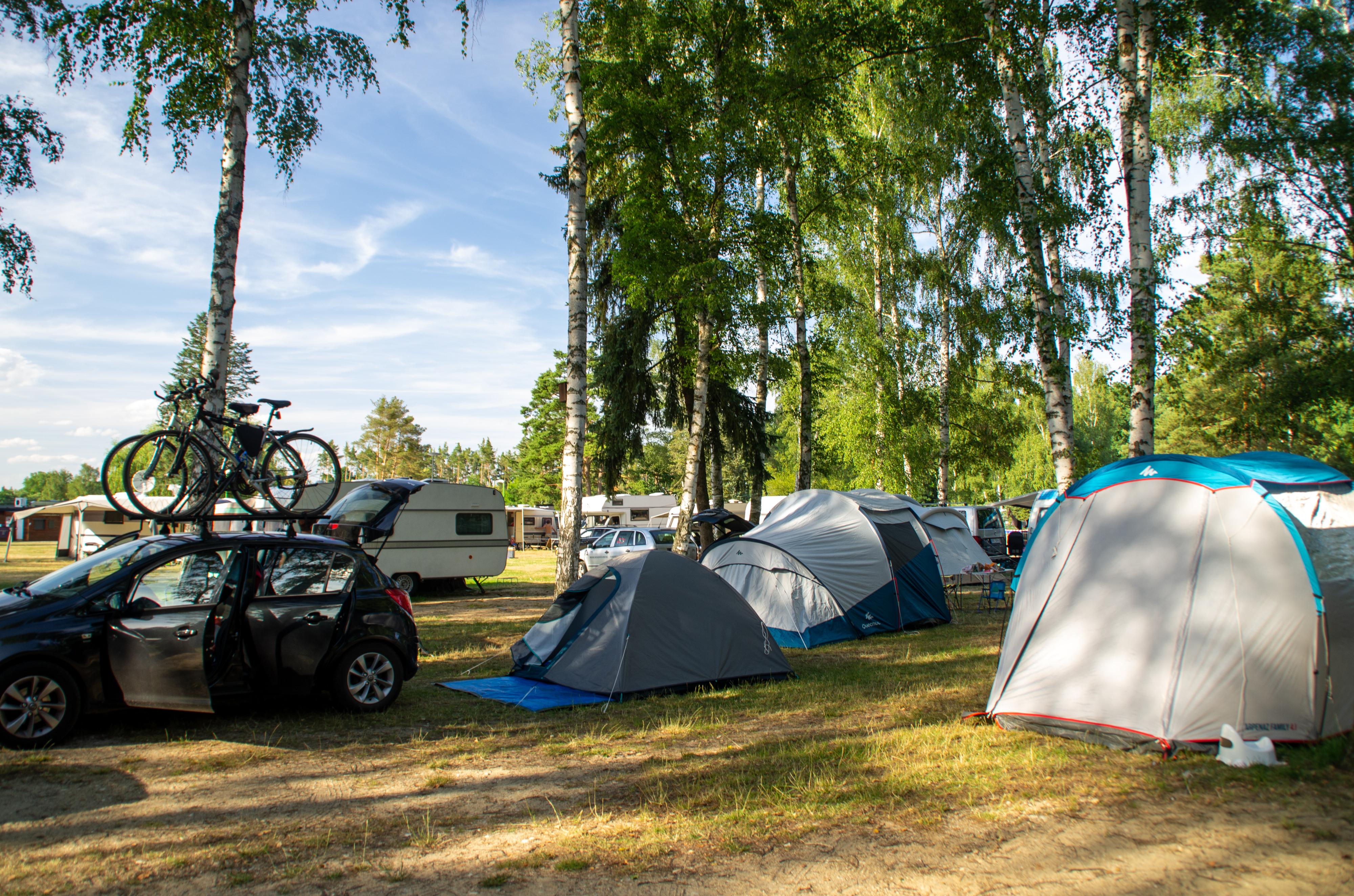 Kemp a chaty Stříbrný rybník