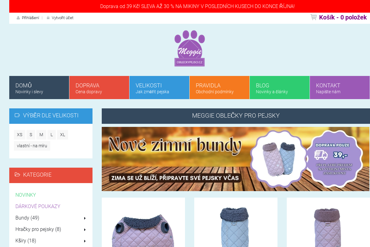 Meggie - Oblečky pro malé pejsky