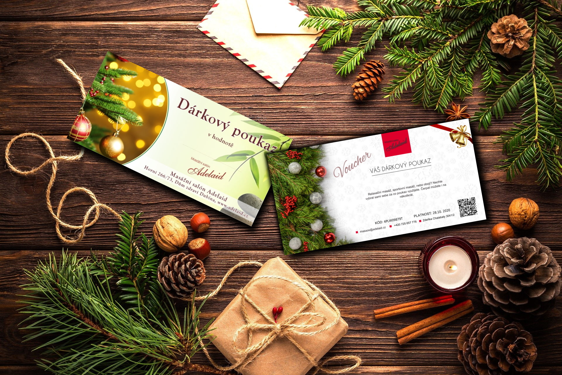 Luxusní vánoční poukazy na masáže nebo estetiku