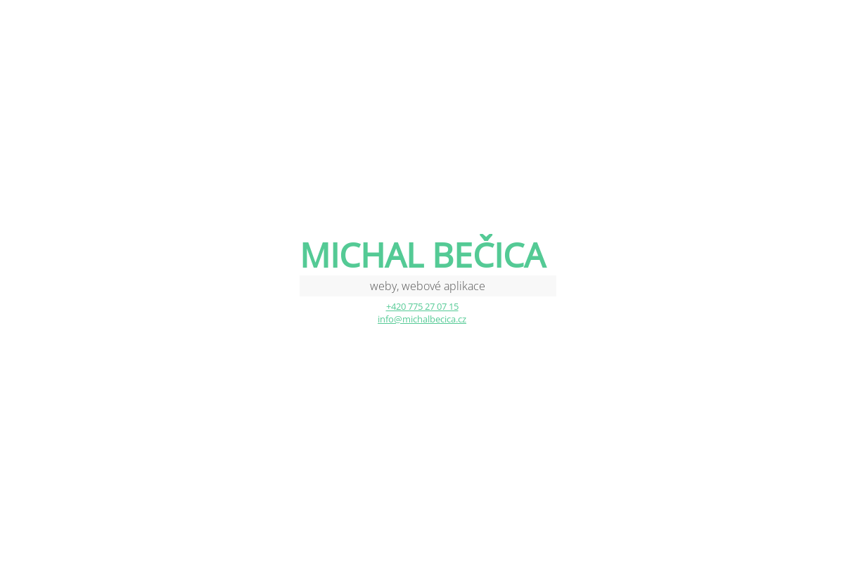 Tvorba webových stránek - Michal Bečica foto 1