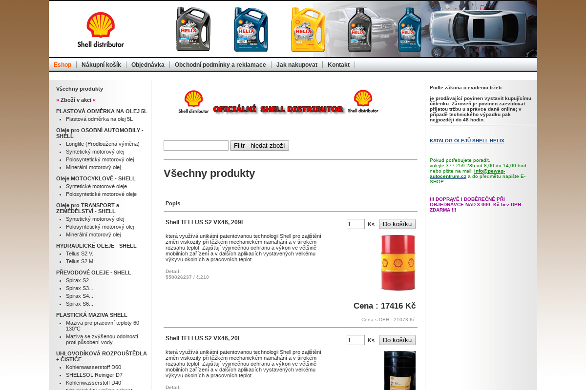 PEWAG Autocentrum - Shell distributor