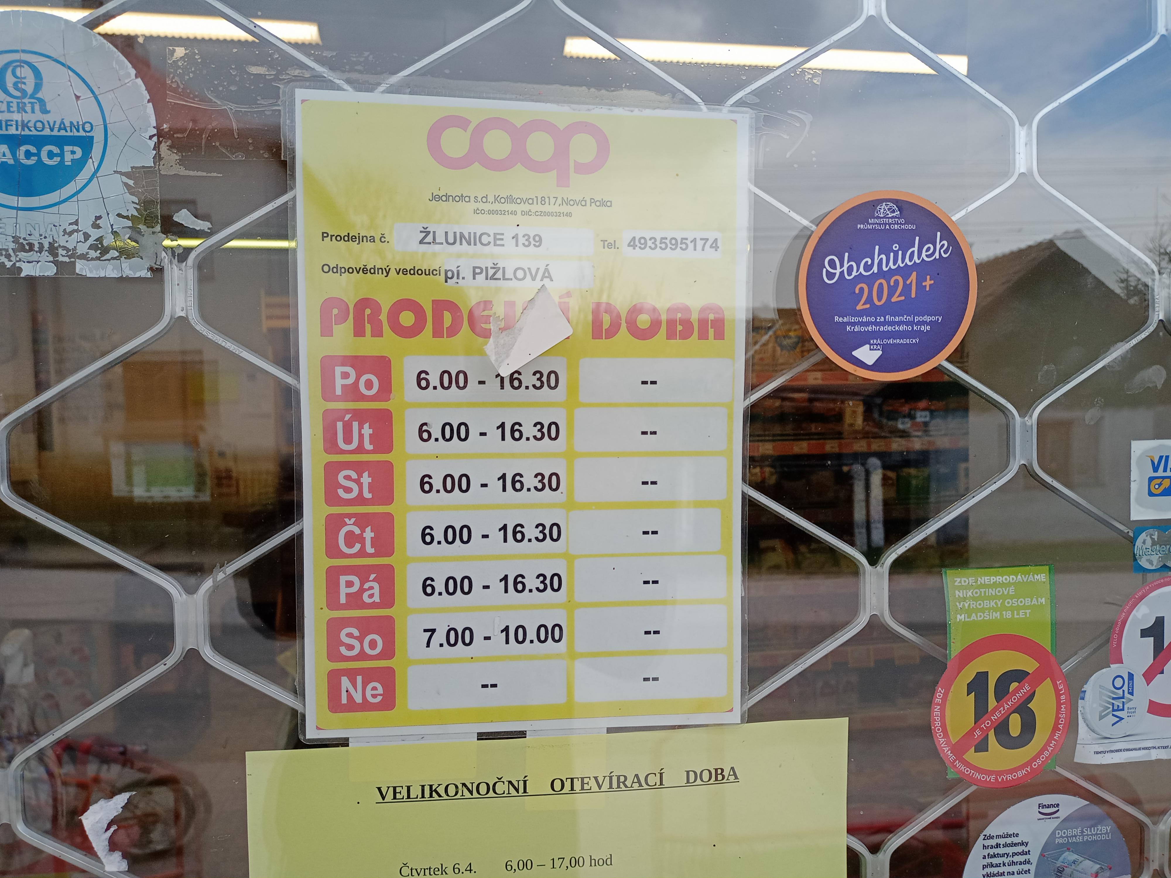 Jednota, spotřební družstvo Nová Paka - COOP foto 2