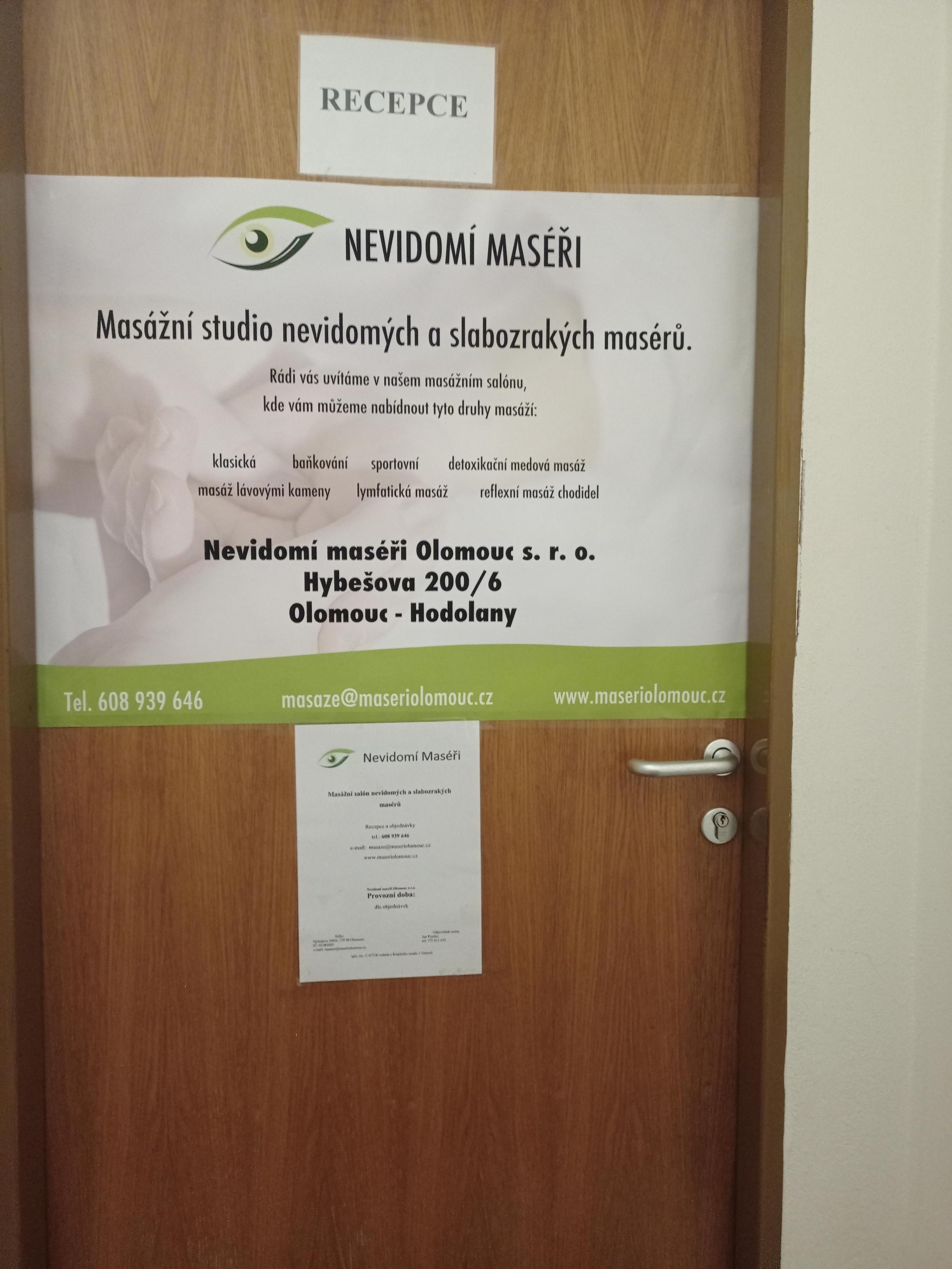 Nevidomí maséři Olomouc s.r.o. foto 2