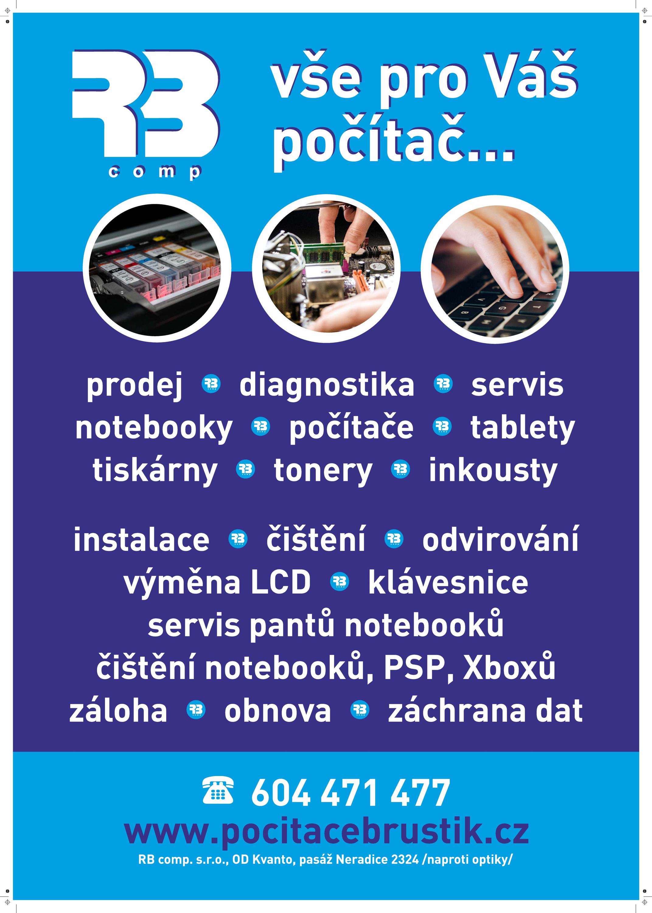 RB comp - prodej a servis, počítačů, notebooků, tiskáren a příslušenství foto 2
