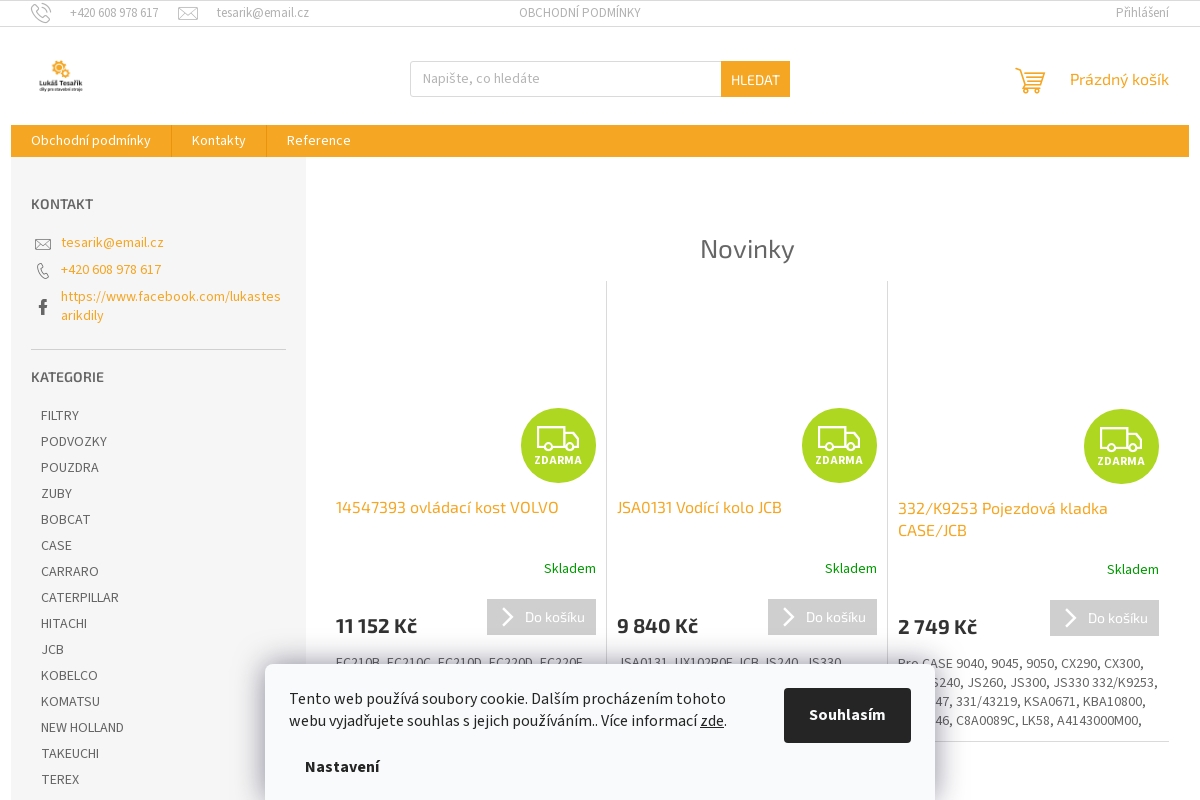 Lukáš Tesařík - Díly pro stavební stroje
