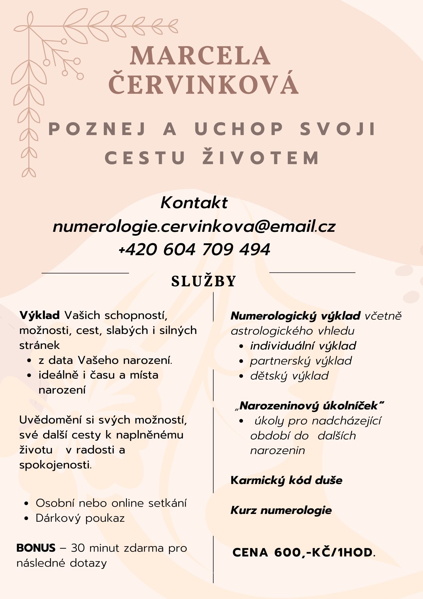 Numerologie Marcela Červinková foto 3