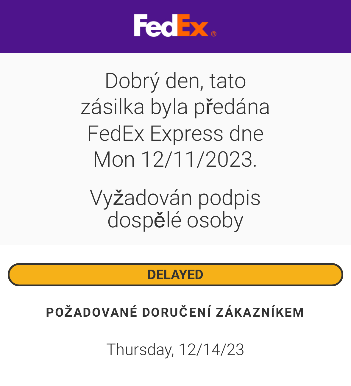 FedEx Express Czech Republic, s.r.o. foto 2