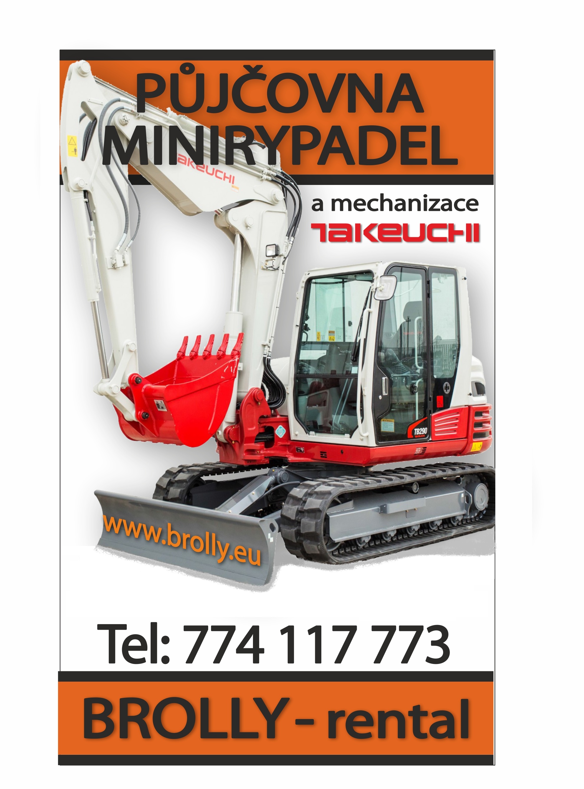 půjčovna bagrů a minirypadel - BROLLY foto 3