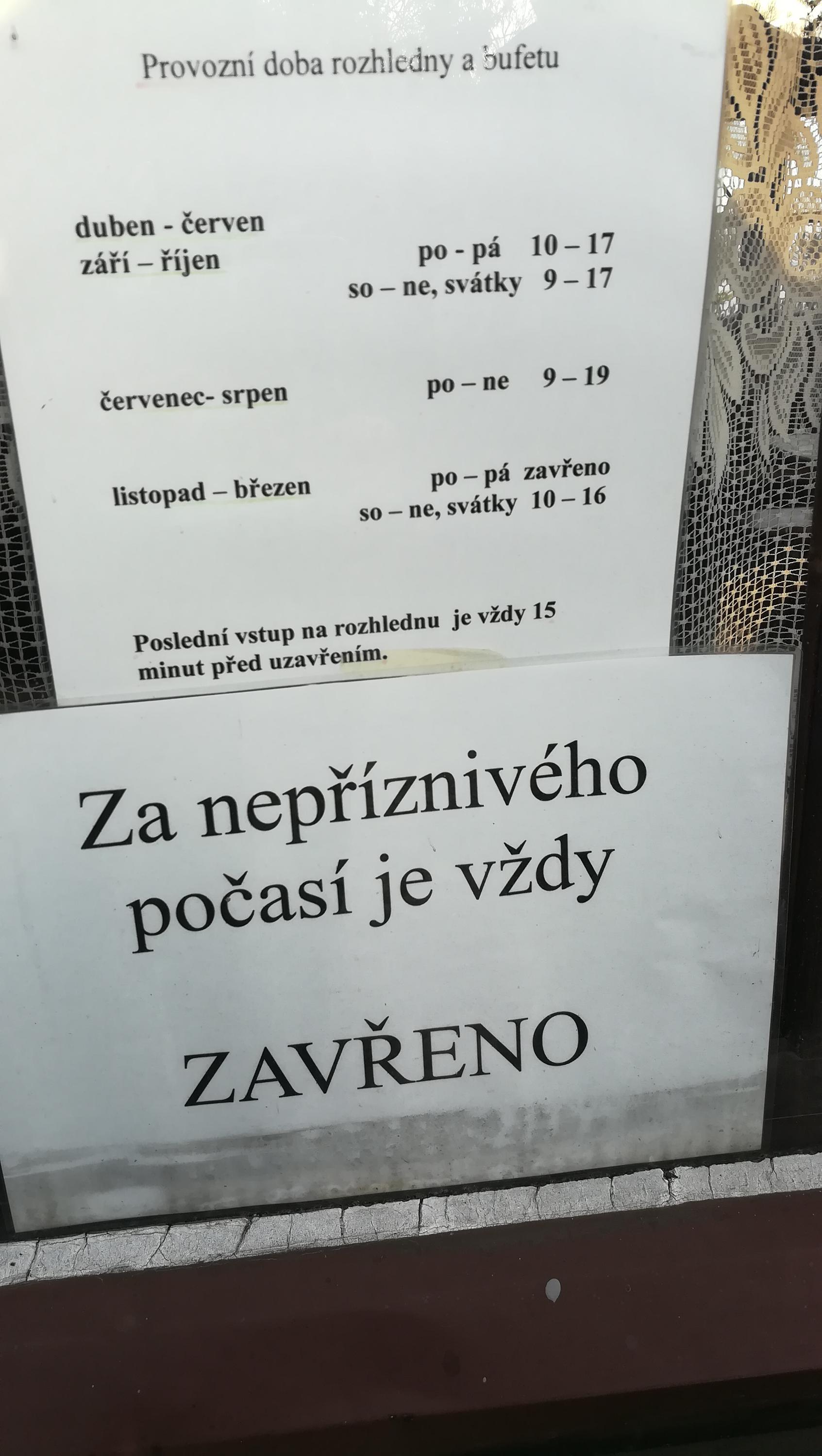 Občerstvení Rozhledna Děčínský Sněžník foto 2