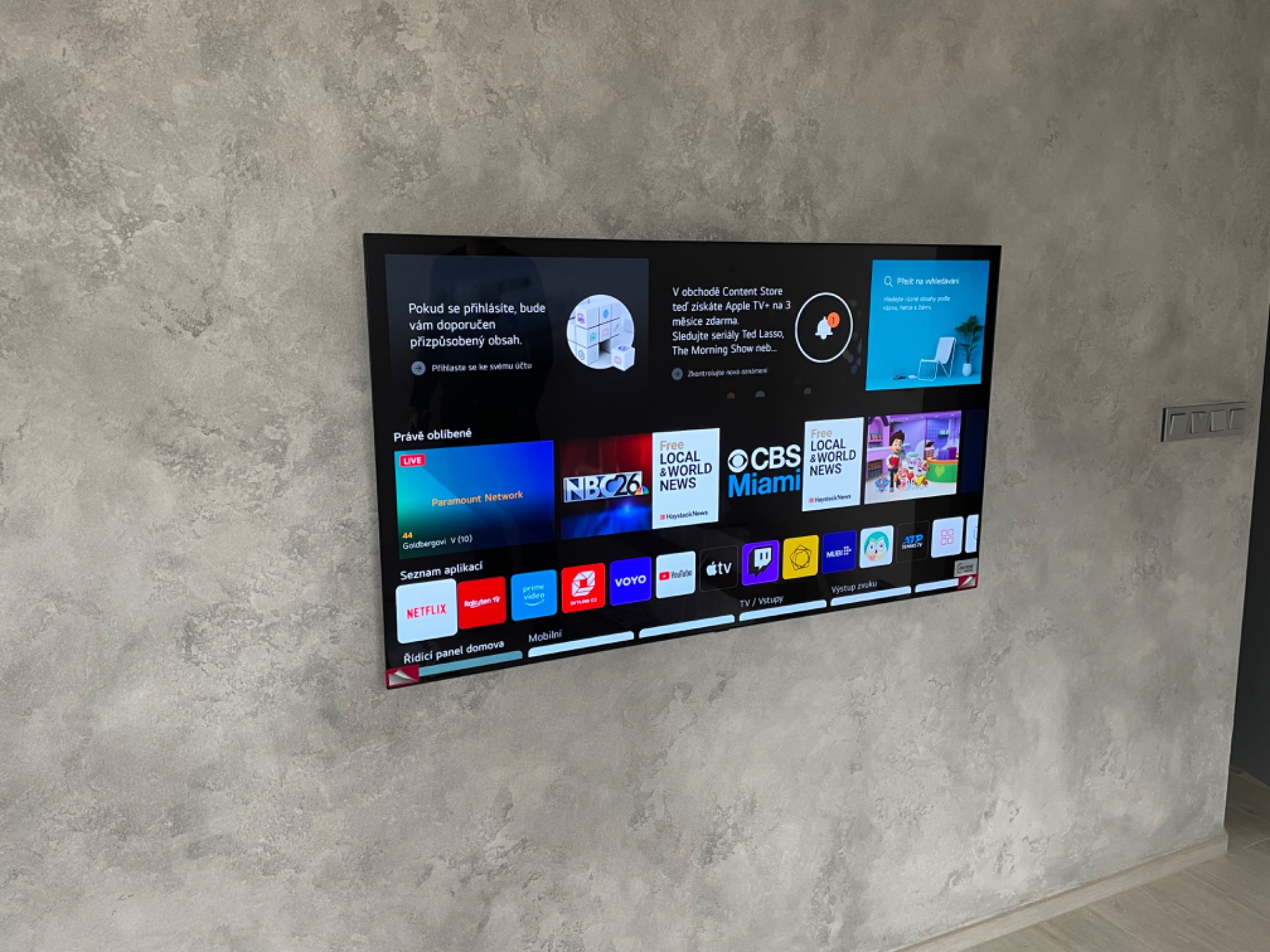 Montáž televizoru na stěnu