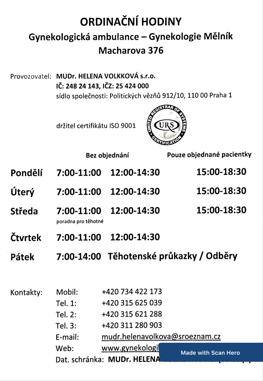 Gynekologická ordinace - MUDr. HELENA VOLKOVÁ s.r.o. foto 2