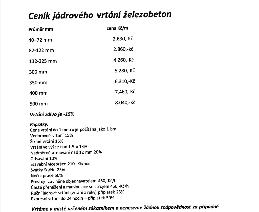 Jádrové vrtání - GH mont foto 2