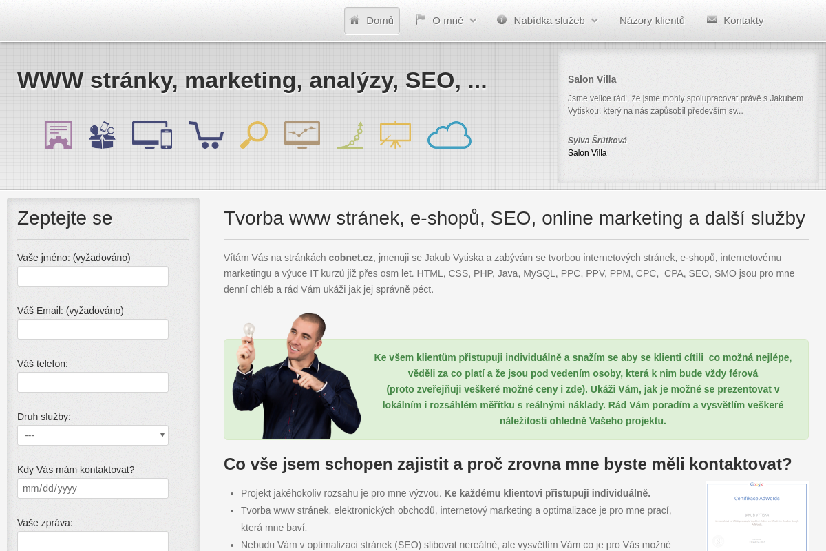 Tvorba webových stránek -  U janovodolského potoku