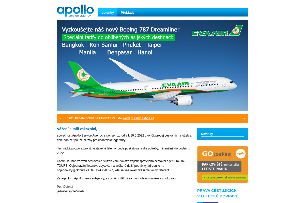 Cestovní agentura Apollo Service Agency, s.r.o.