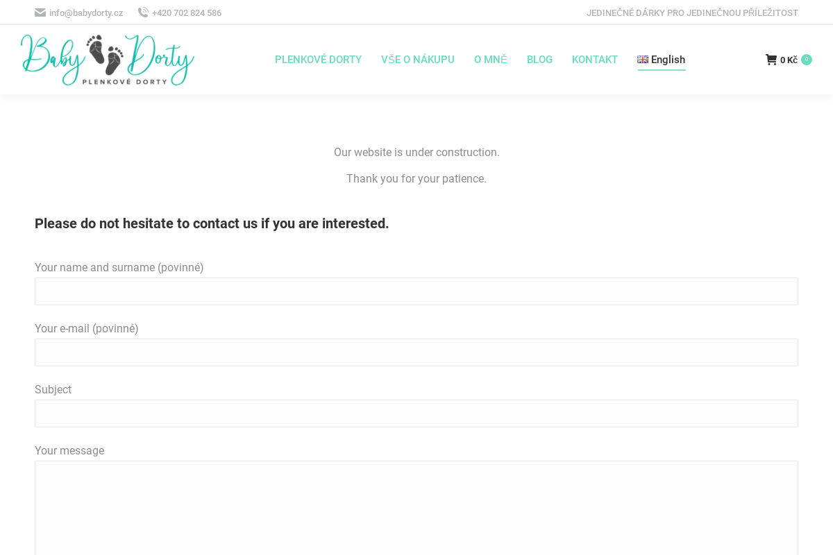 Plenkové dorty BabyDorty