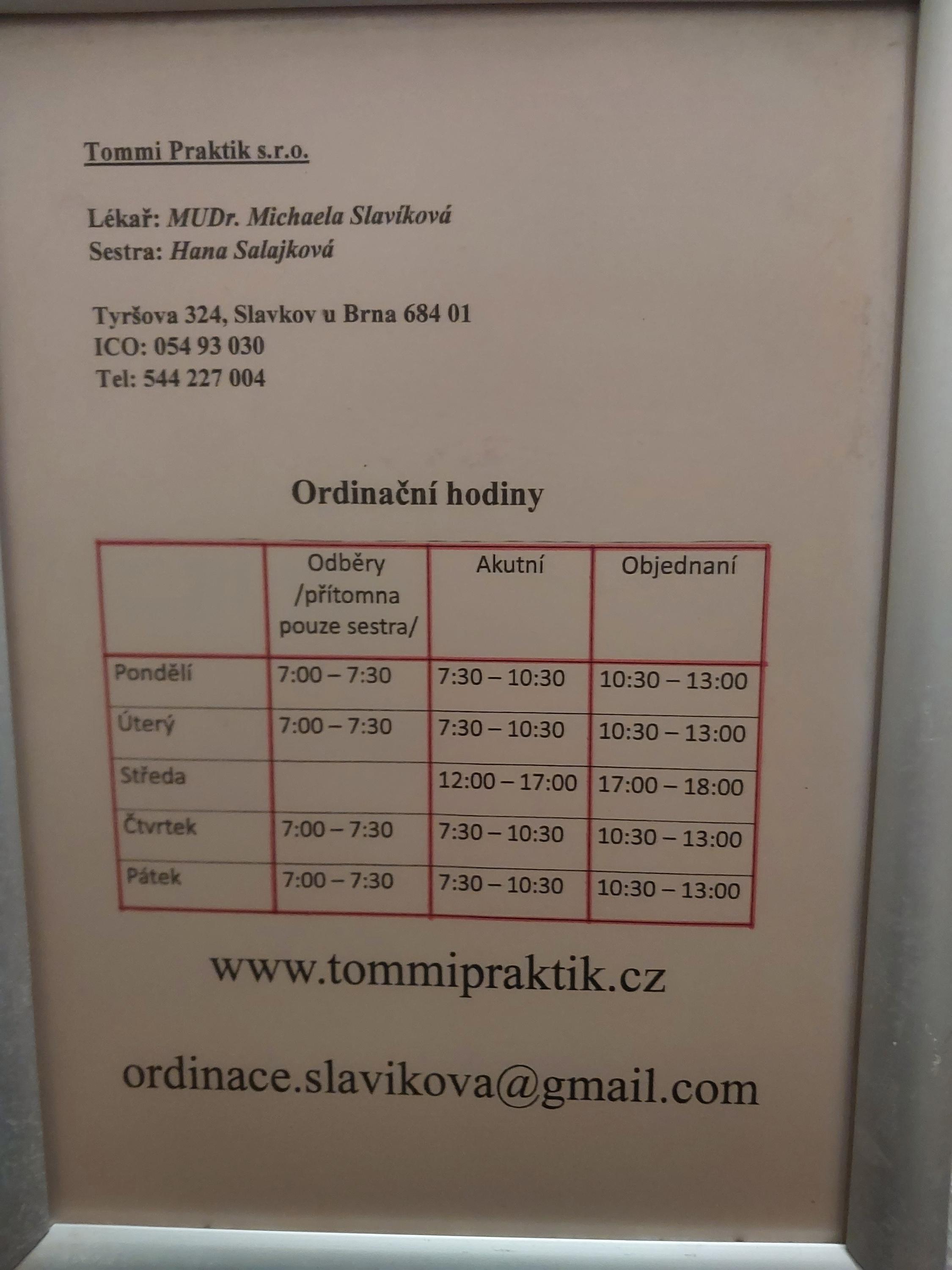 Tommi Praktik, s.r.o. - MUDr. Michaela Slavíková foto 2