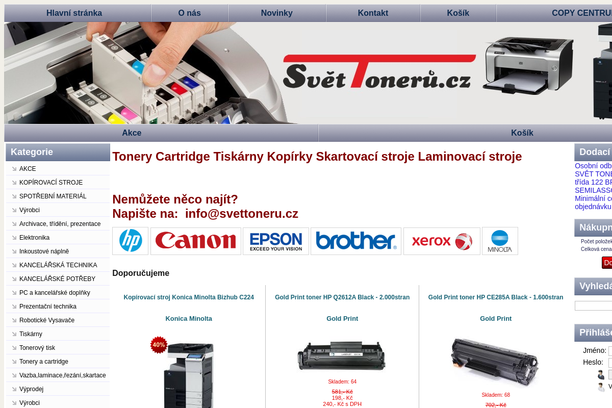 Obchod.svettoneru.cz foto 1