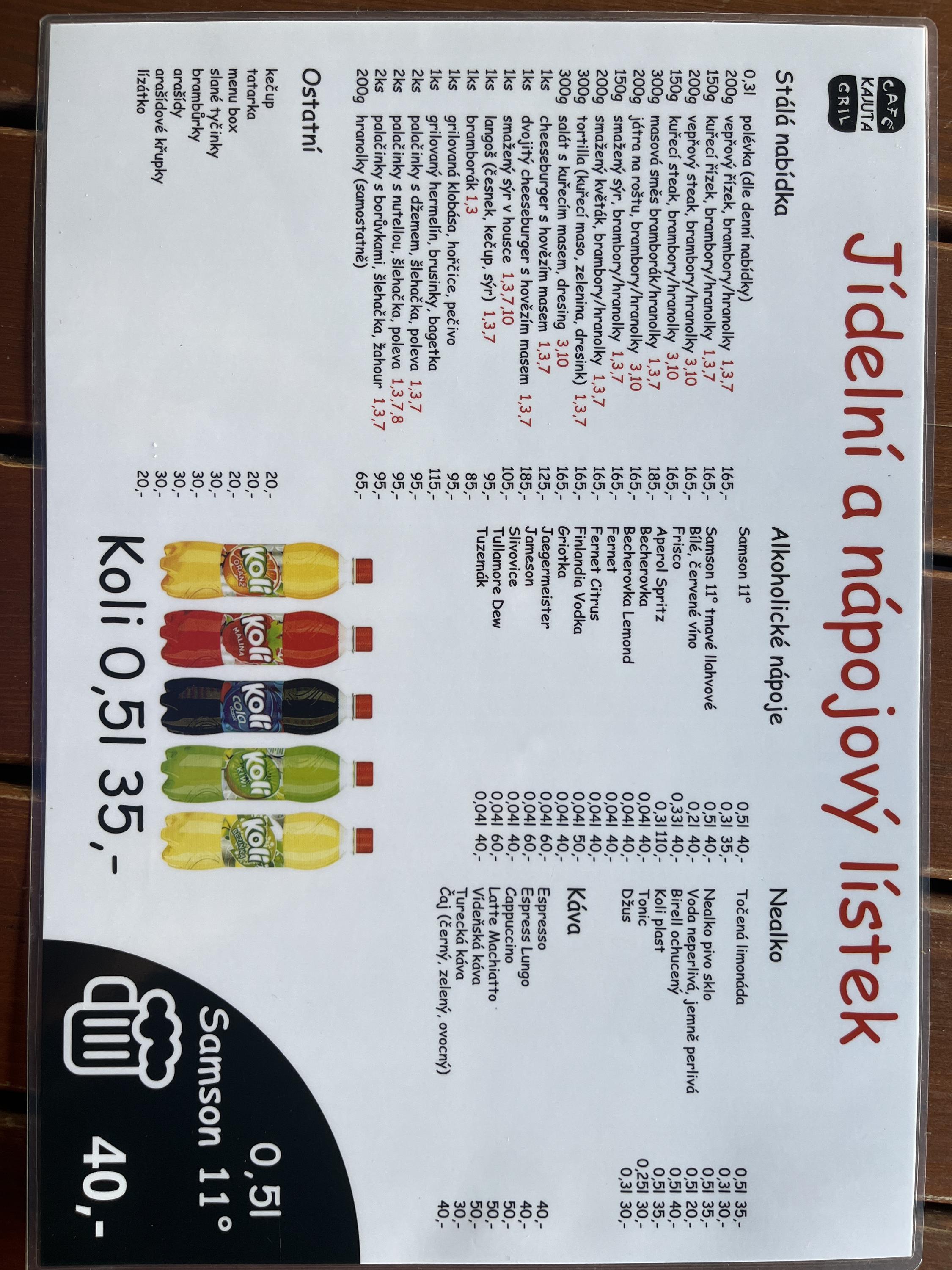 Restaurace Cafe gril Kajuta