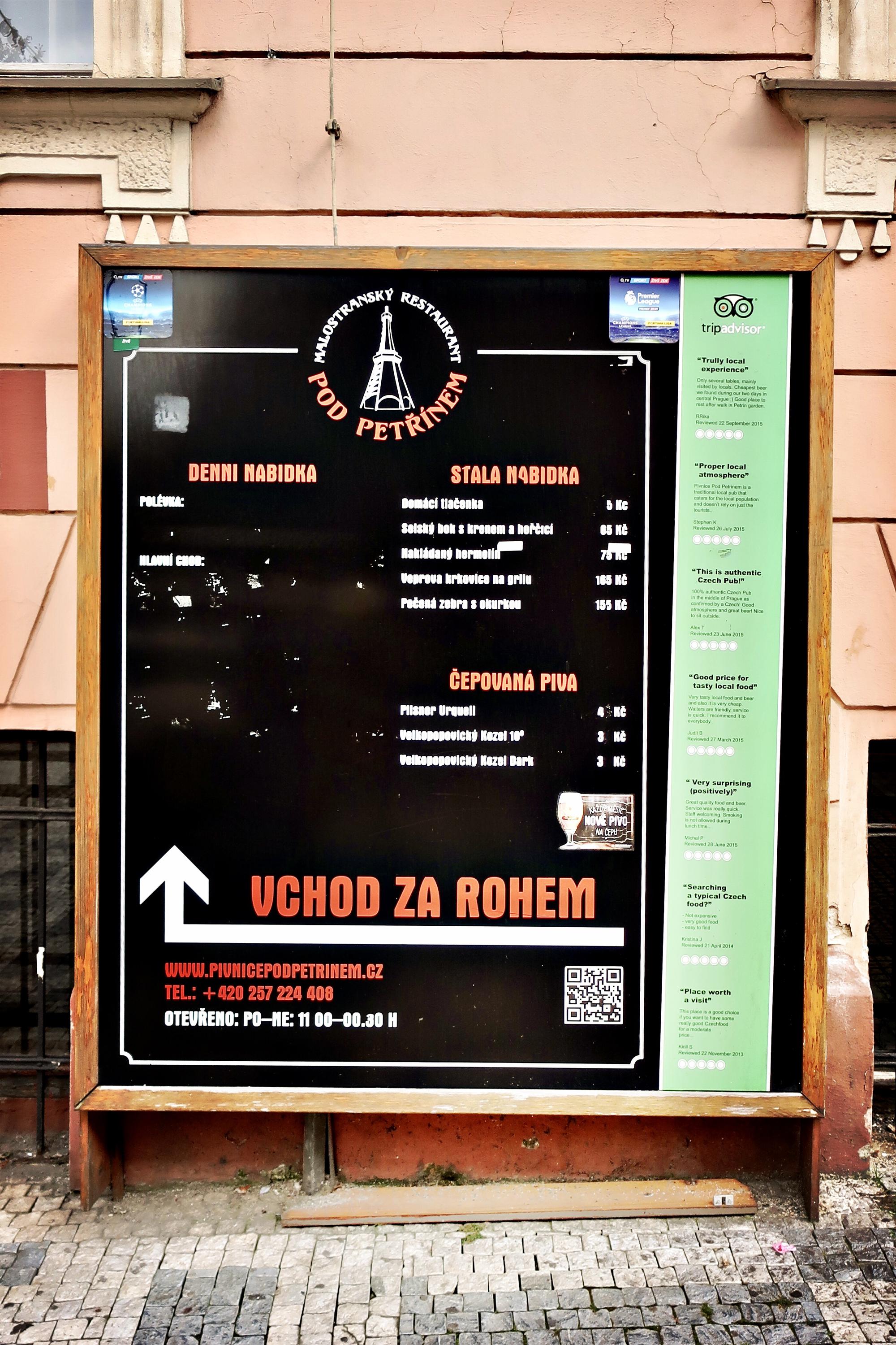 Malostranský restaurant Pod Petřínem foto 5