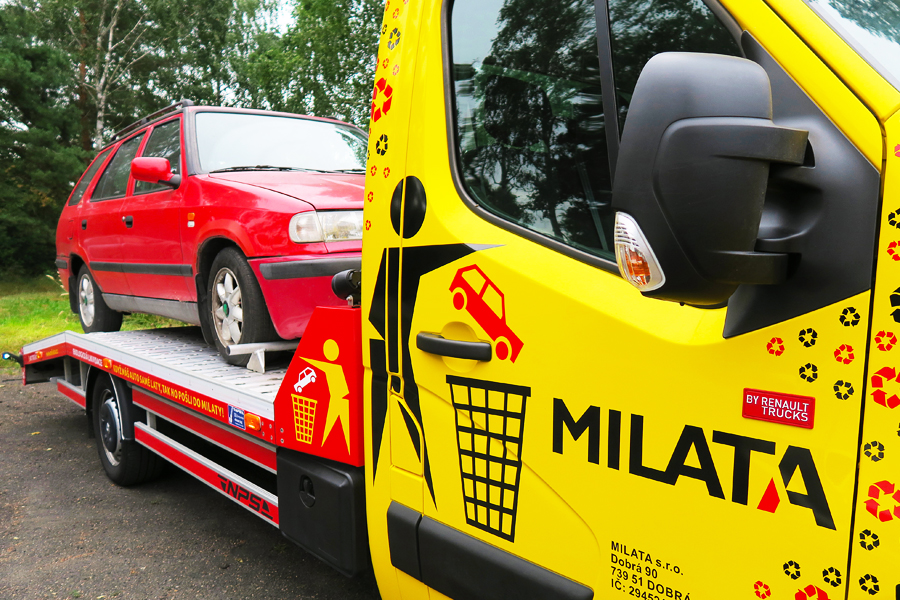 Odtah autovraku zdarma, certifikovaná likvidace