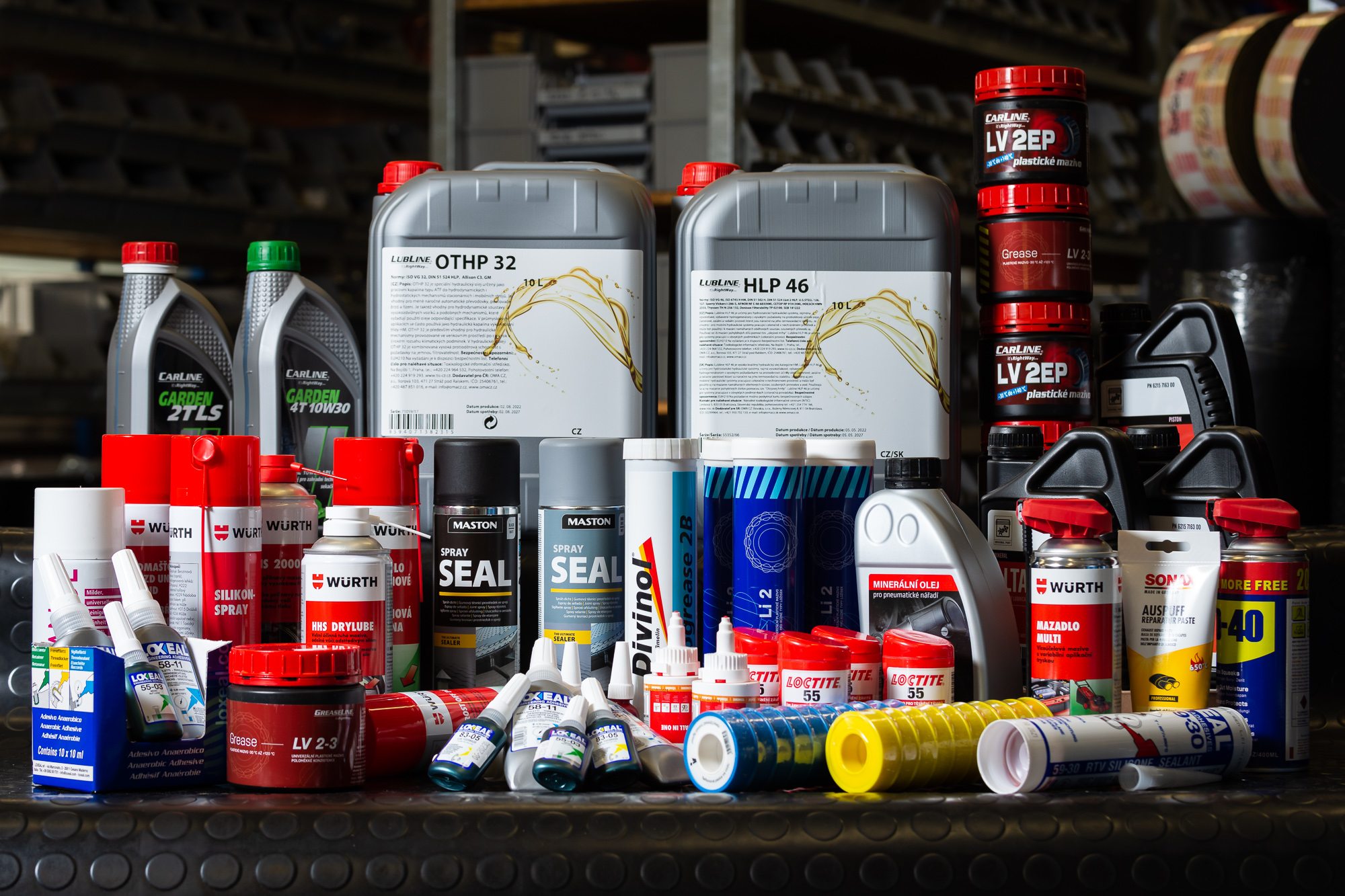 Oleje, maziva, lepidla, chemie