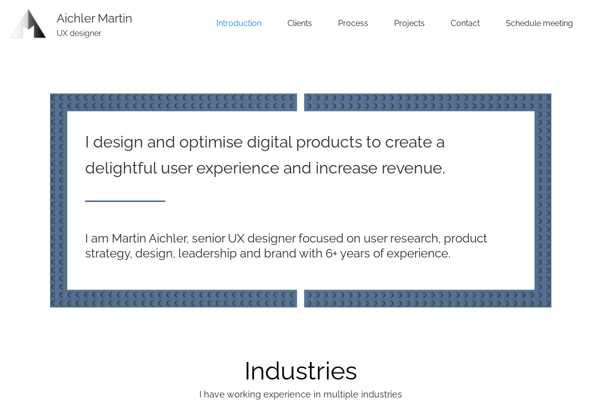 Aichler Martin - UX design a poradenství