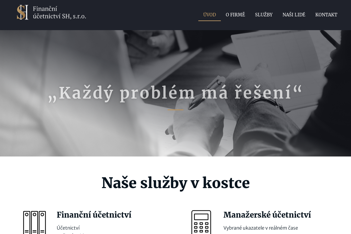 Finanční účetnictví SH, s.r.o.