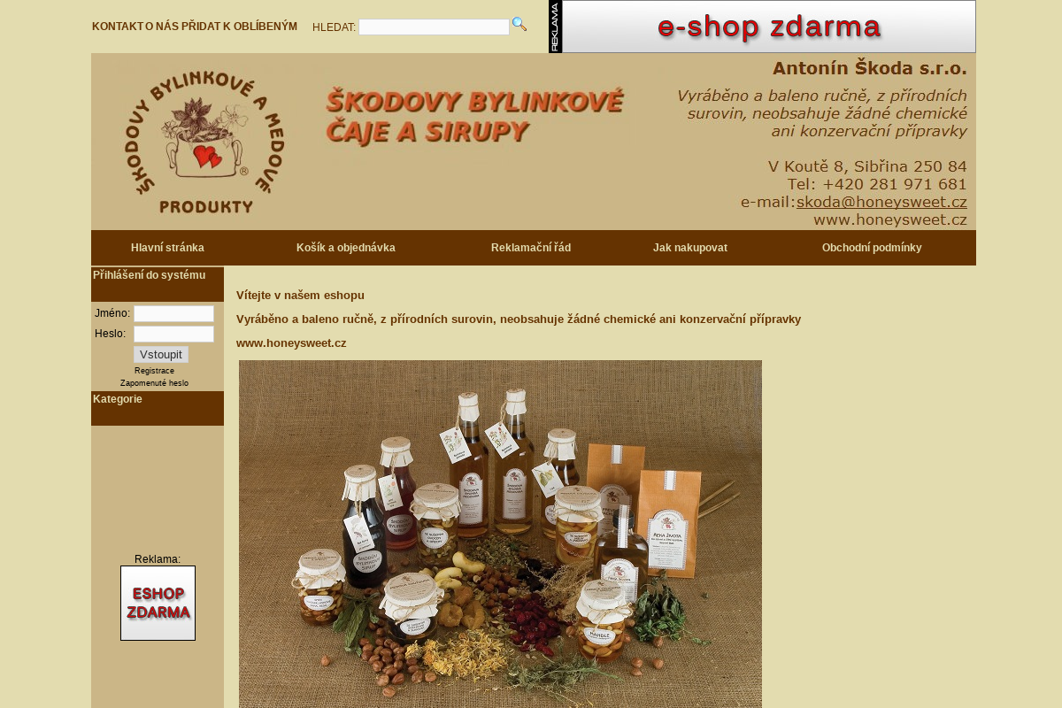 Škodovy bylinkové čaje a sirupy