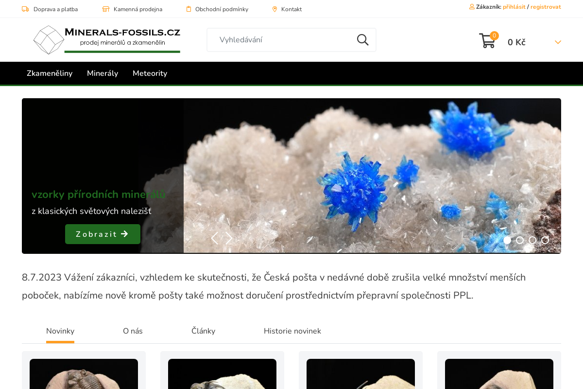 Minerals-fossils.cz
