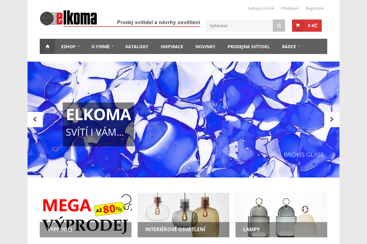 ELKOMA prodej svítidel a návrhy osvětlení