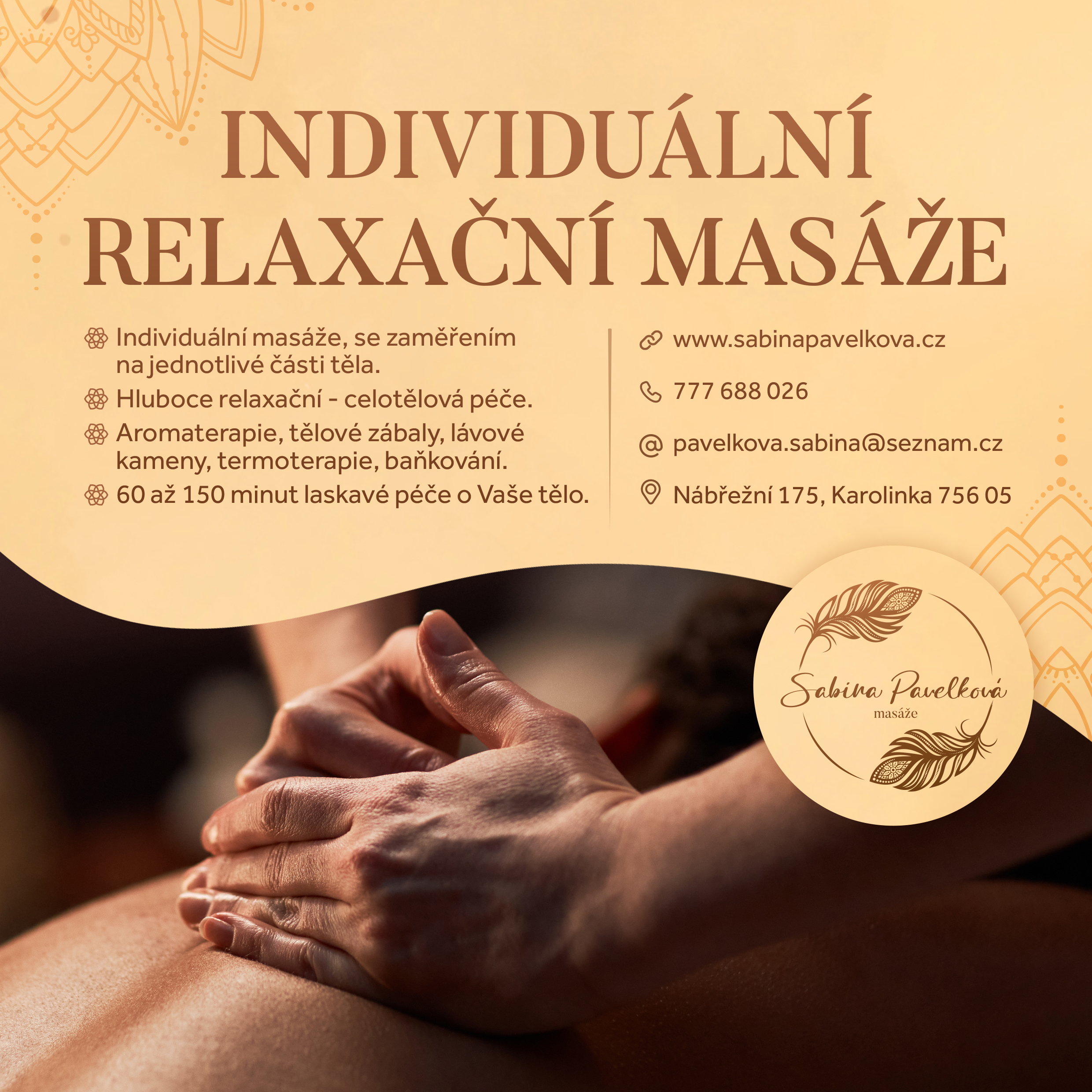 Relaxační masáže - Sabina Pavelková foto 2