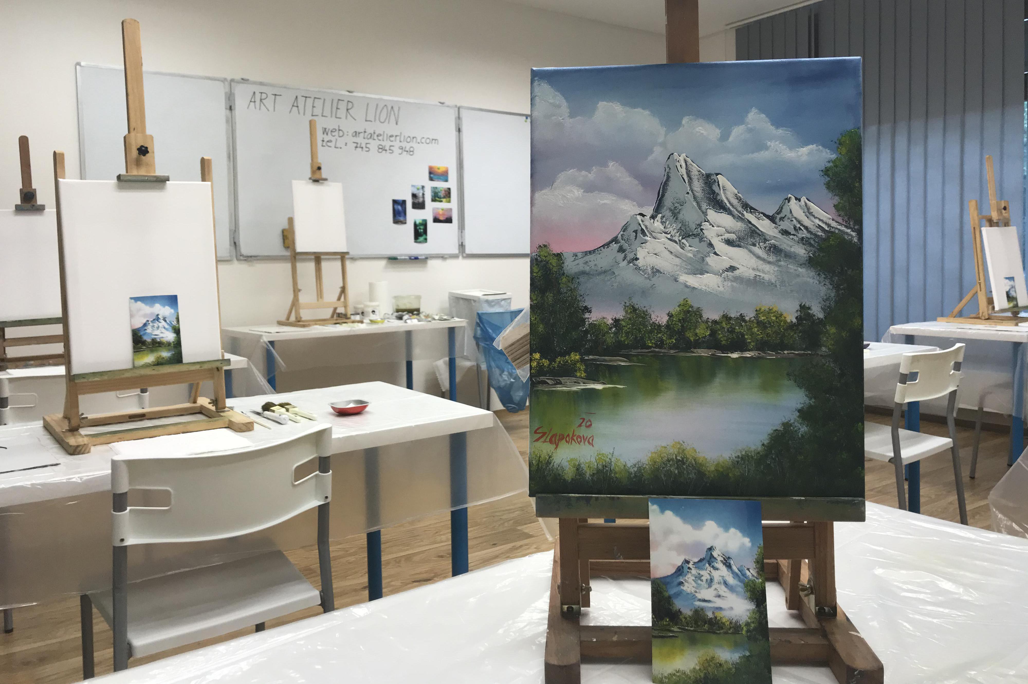 Art Atelier Lion - Kurzy olejomalby Bob Ross