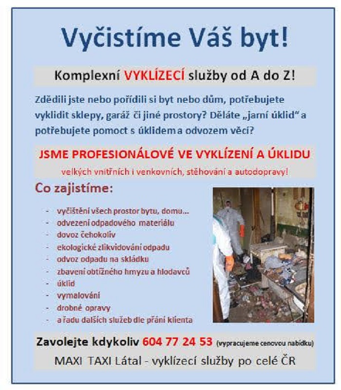 Stěhování - Vyklízení Zlín MAXI TAXI LÁTAL foto 3