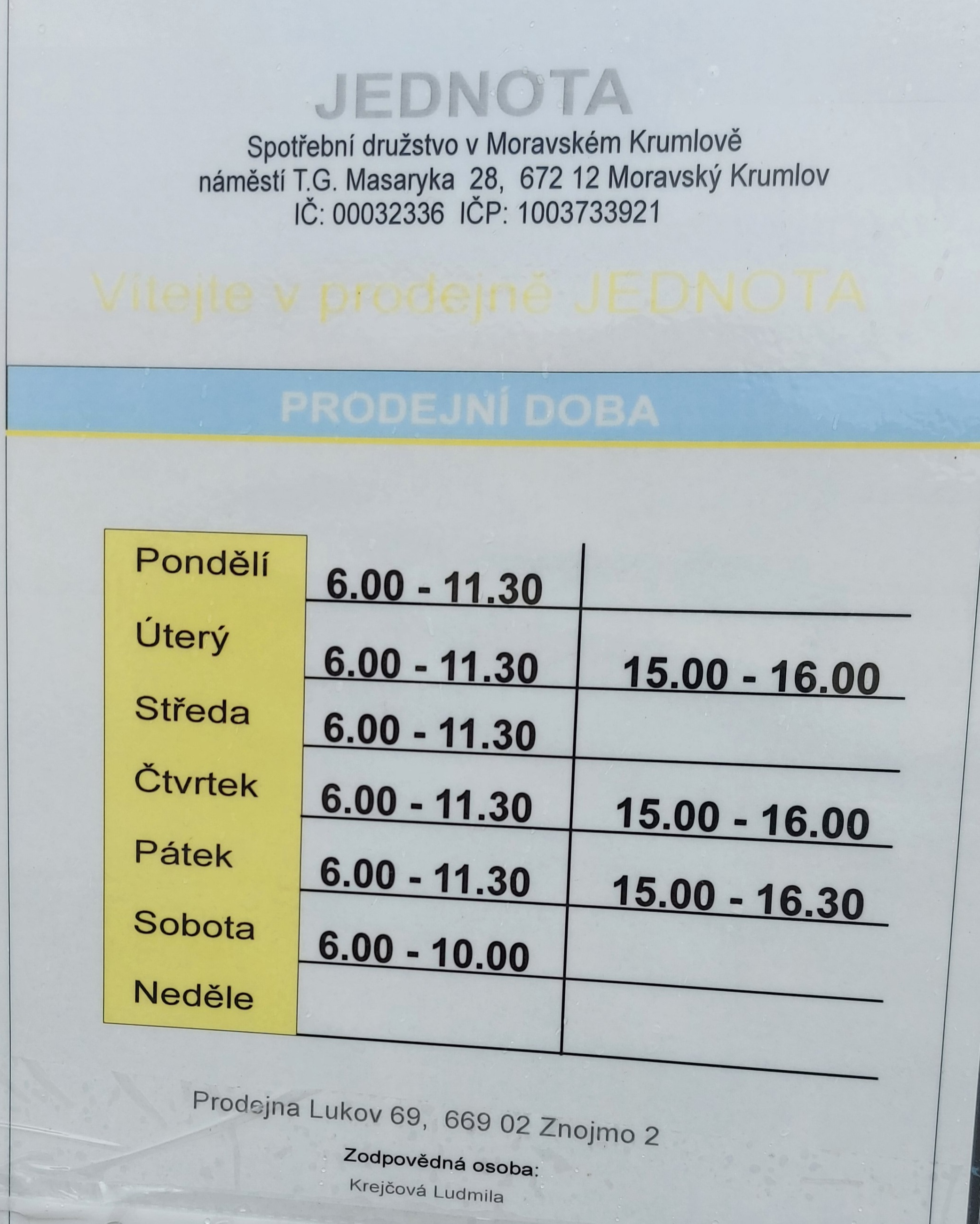 JEDNOTA, spotřební družstvo, Moravský Krumlov – COOP foto 3