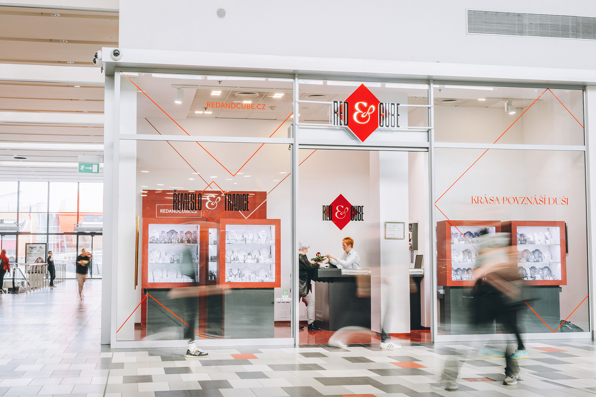 Šperky Red and Cube