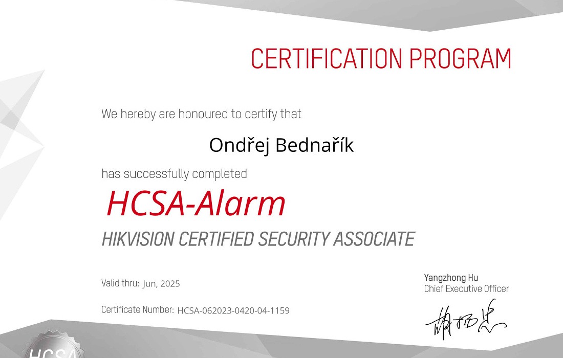 Ondřej Bednařík - foto, webové stránky, kamerové systémy